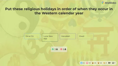 Religious Holidays Quiz